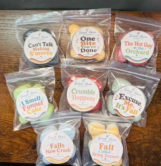 Fall & Halloween     Heart Samples Wax Melts