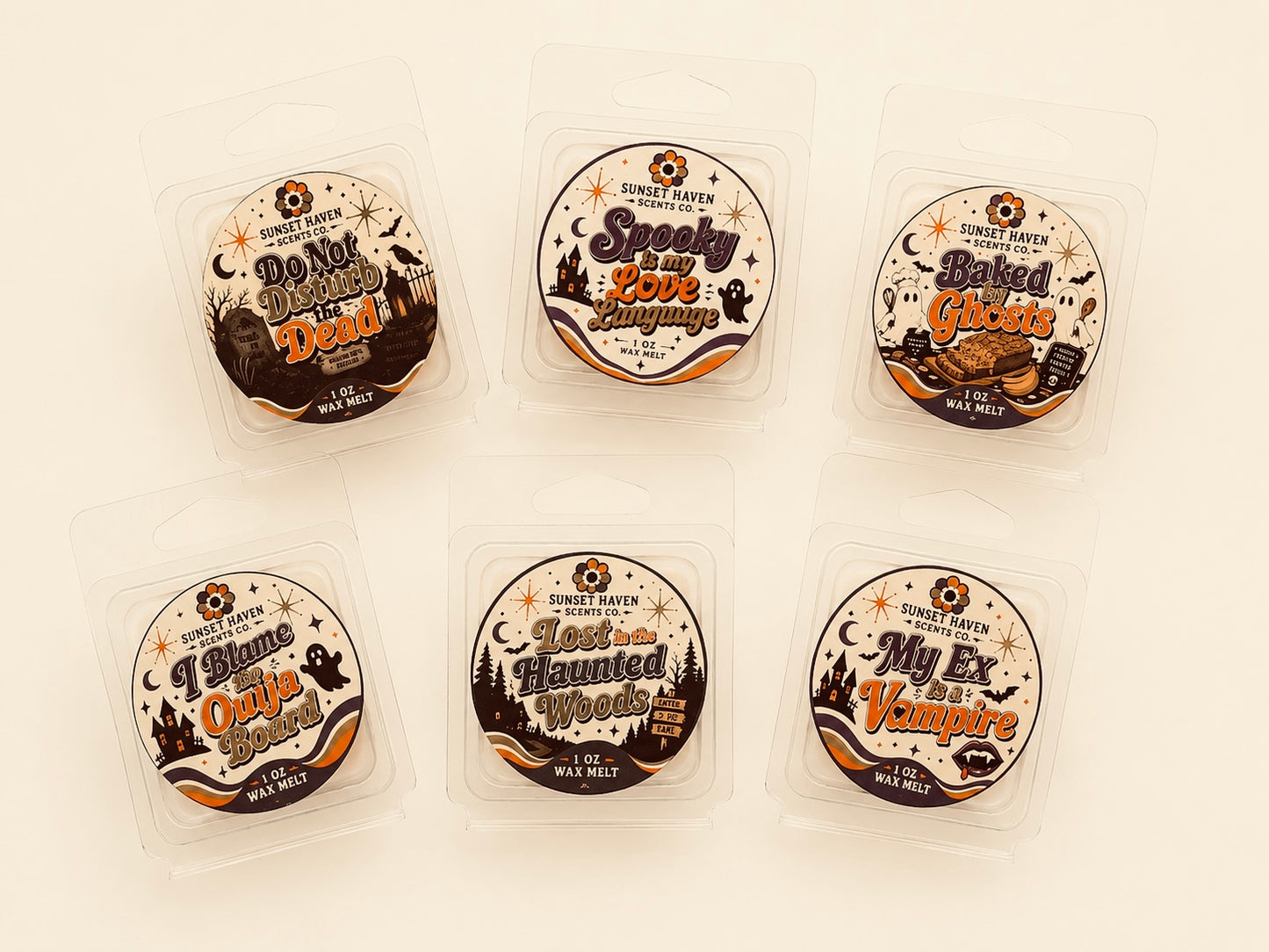 2026 Fall & Halloween Wax Melt Bundles | 12 or 24 Count | 1 oz Clamshells