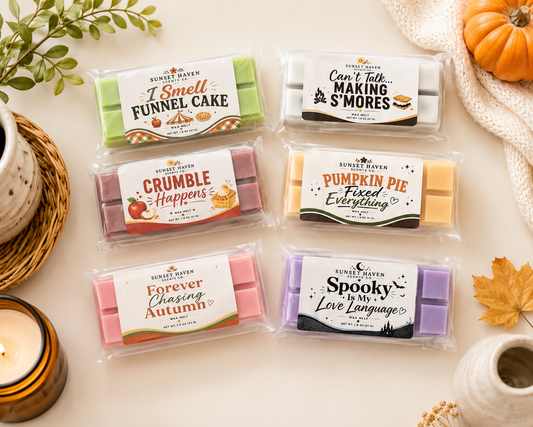 Fall Snap Bar Wax Melts | Hand-Poured Autumn Fragrance | 1.8 oz