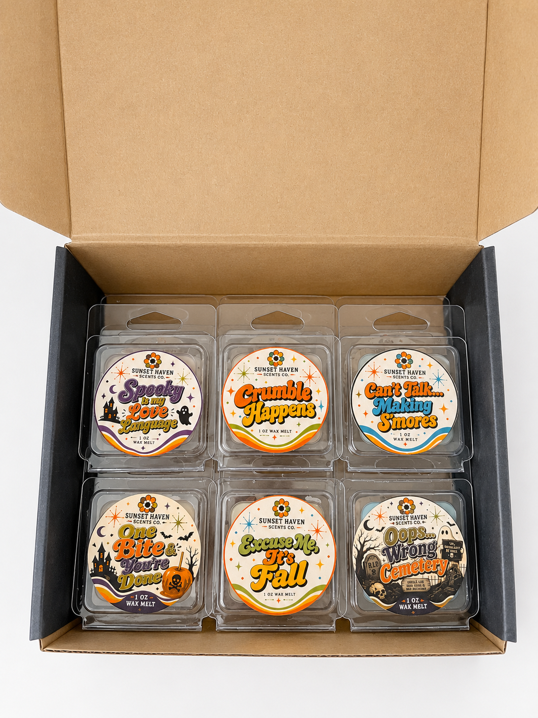 2026 Fall & Halloween Wax Melt Bundles | 12 or 24 Count | 1 oz Clamshells